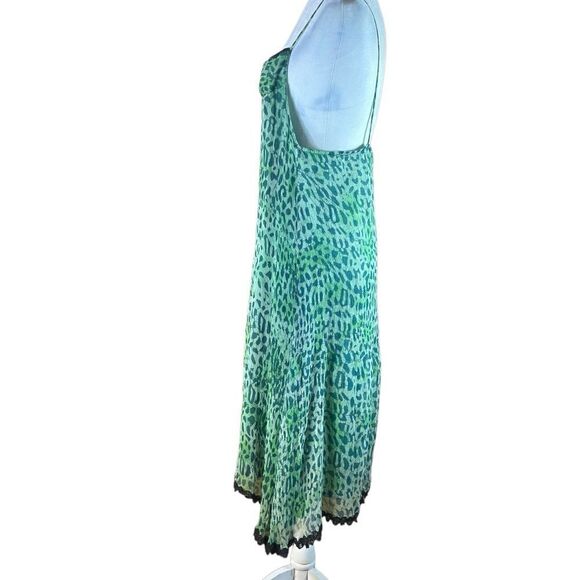 Marjan Pejoski Green Silk Slip Dress Size 12 📦 - Picture 5 of 13